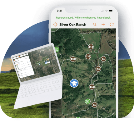 Preview of PastureMap on different devices